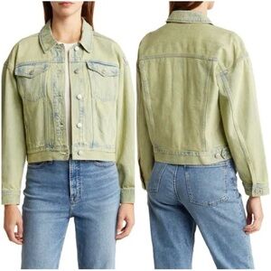 MADEWELL Oversized Cropped Denim Trucker Jacket